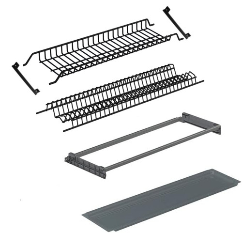 Kit scolapiatti nero con - kit,